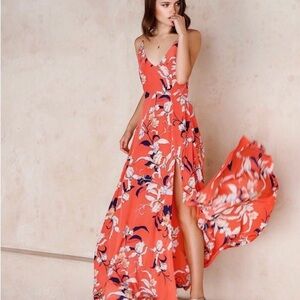 Yumi Kim Floral Maxi Dress L Silk